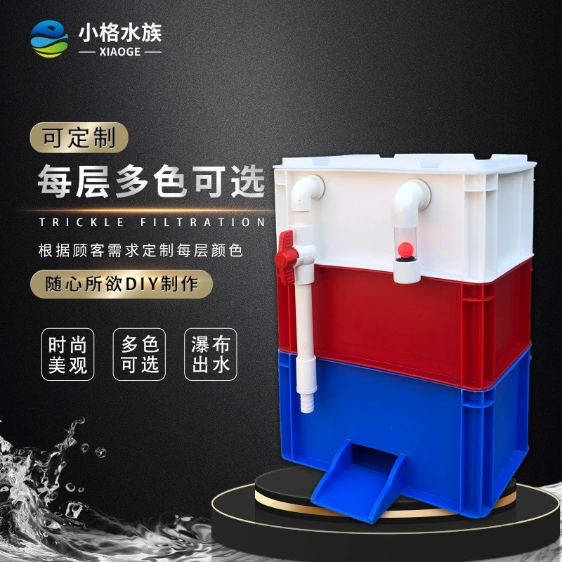 周转箱过滤箱滴流盒鱼缸过滤器上置鱼池水循环系统自制瀑布出水口