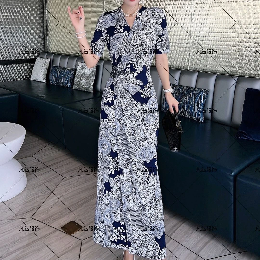 新款高端知性优雅气质女人味连身裙13