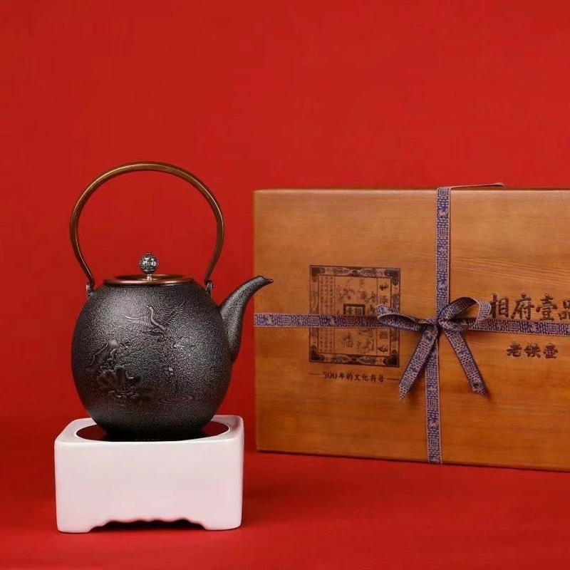 艺术礼品《一路连升》步步高升礼盒送领导围炉煮茶用具全套全手工