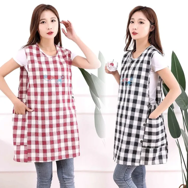 【新店限量亏】围裙厨房专用棉坎肩围裙女家用做饭夏款防污工作服