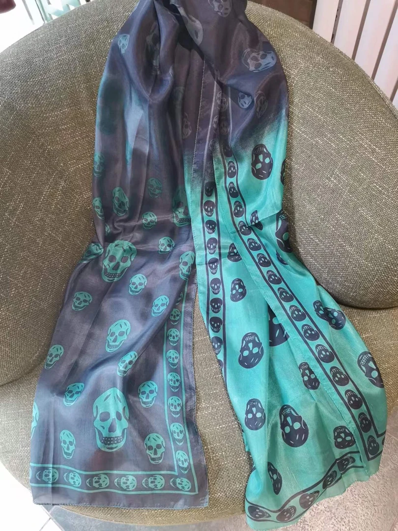 桑蚕丝真丝加宽加长丝巾防晒防紫外线长180cm宽110cm