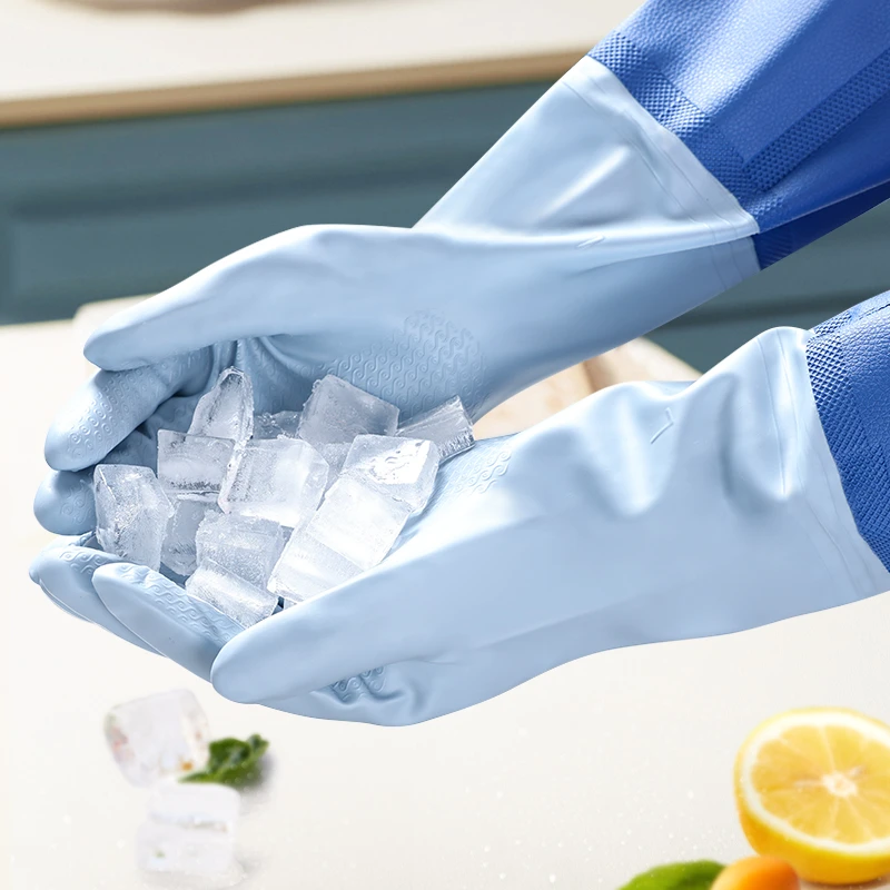 宝家洁ZY防水保暖洗碗手套家用G102保暖加绒家务手套加绒加厚耐用