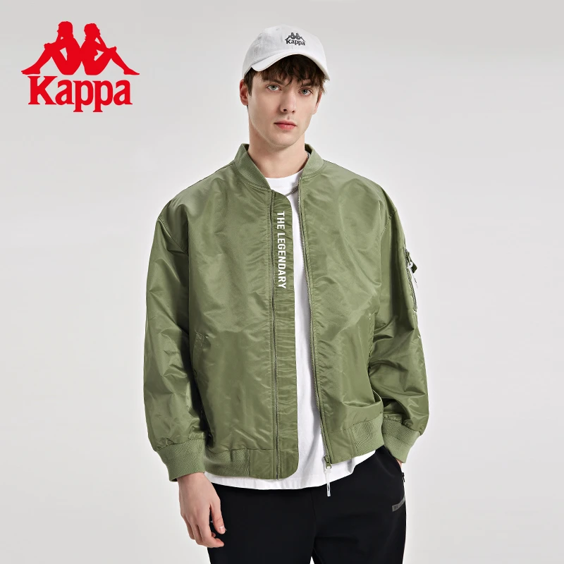 《复古/飞行夹克》Kappa卡帕男女棒球服外套开衫2024新K0C12JJ80T