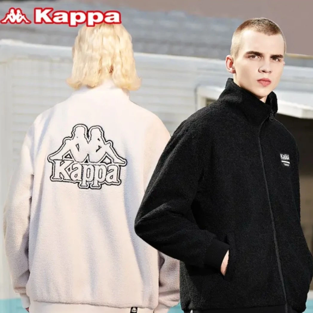 《LOGO泰迪》Kappa卡帕情侣字母秋冬立领羊羔绒外套暖K0AZ2WK27D