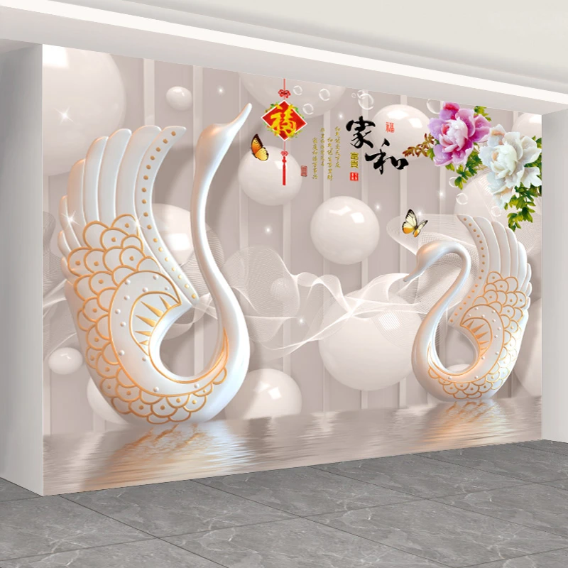 客厅电视背景墙墙纸壁画8d影视墙壁纸18D立体简约现代3D装饰墙布