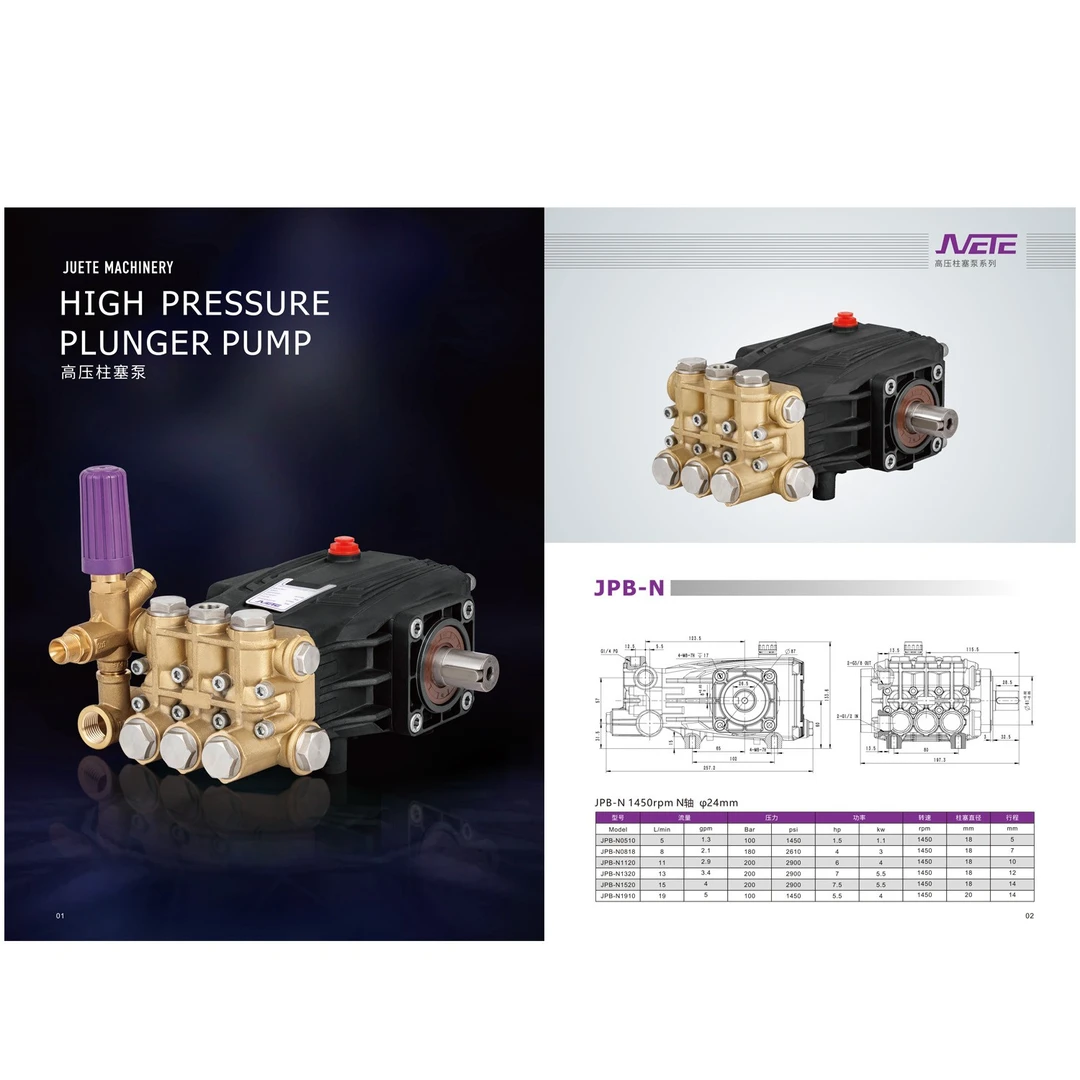 超高压24轴150-1000公斤压力高压泵下水道疏通机大功率大流量水泵