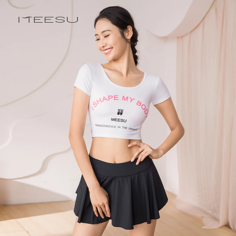 美愫瑜伽服上衣女2022新款健身房运动显瘦修身速干夏季衣服女t恤