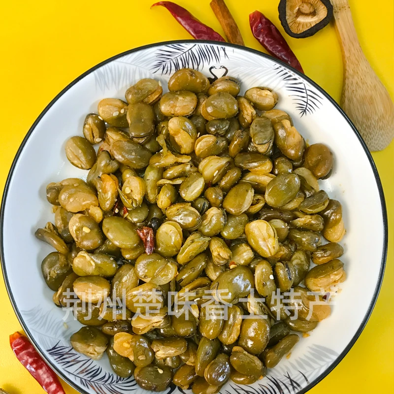 【香酥兰花豆】绿皮蚕豆酥脆兰花豌豆新鲜炒制微辣270gX2包