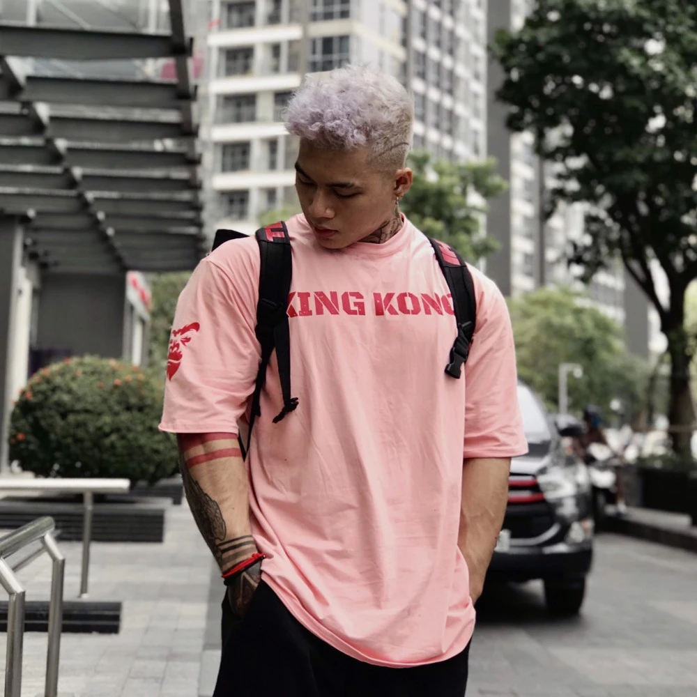 奥赛宽松潮牌男运动短袖T恤男夏季棉质半分袖健身房跑步训练衣服