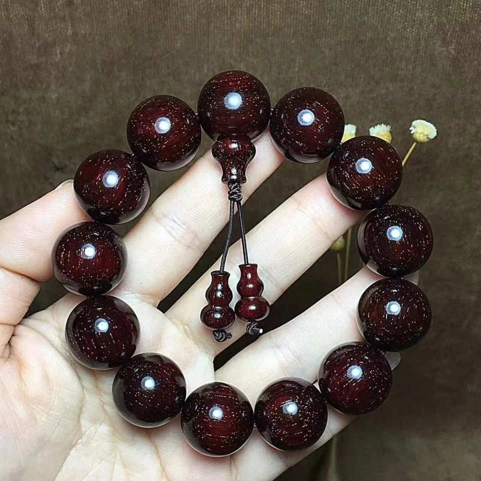 厂家直销批发小叶紫檀满星1.8×13颗金星男女款文玩手串木质