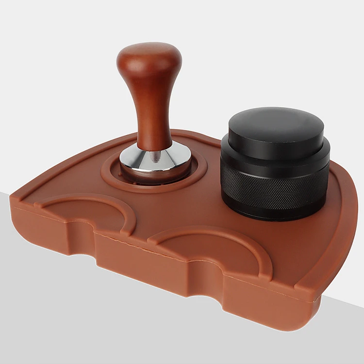 压粉垫防滑转角填压垫压布粉垫意式咖啡机配件家用双头硅胶压粉垫