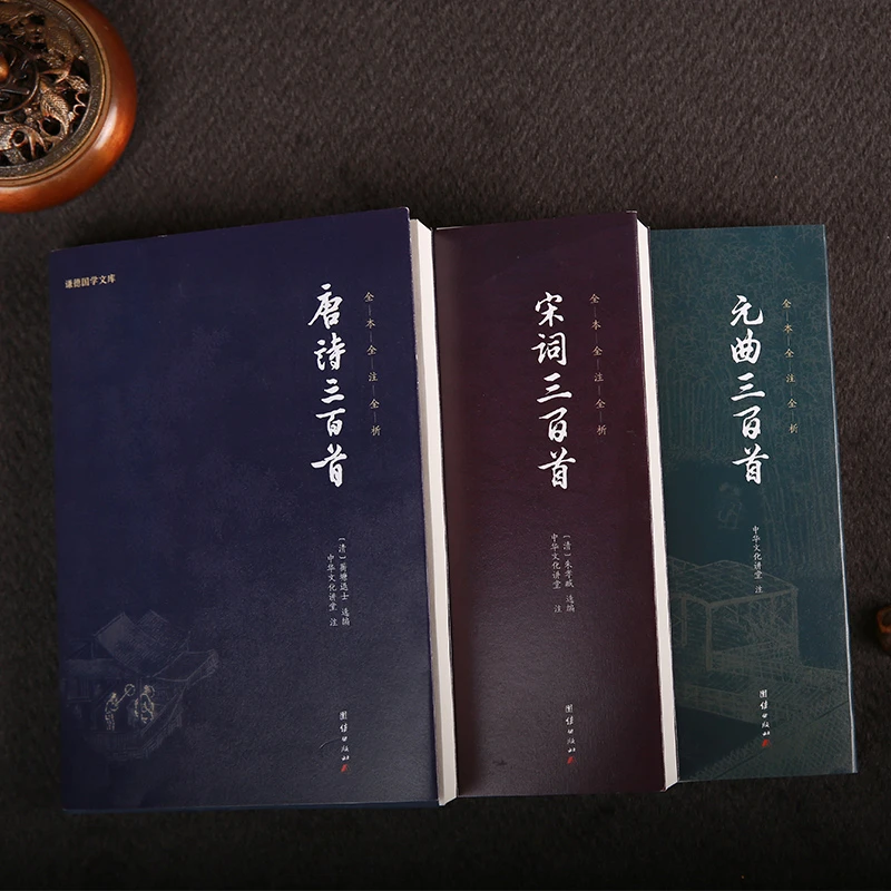 唐诗三百首 宋词三百首 元曲三百首 套装全3册 全本全注全译新版