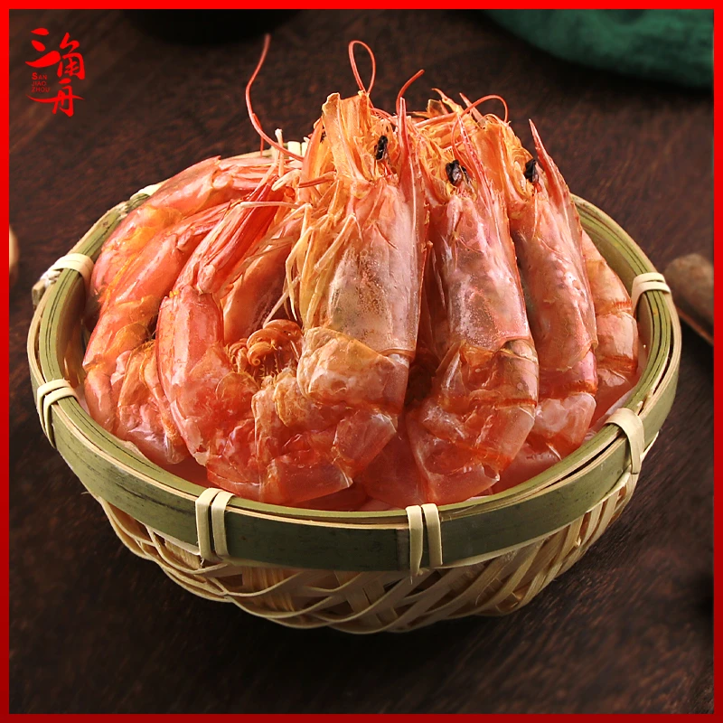三角舟II大对虾干即食冷冻保存烤虾干新鲜烤大虾干孕妇零食虾200g