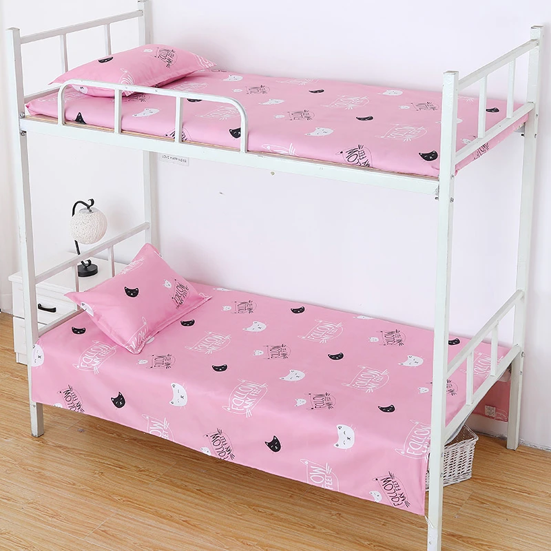 宿舍单人床单少女风卡通学生单个上下铺褥单架子床磨毛被单单件