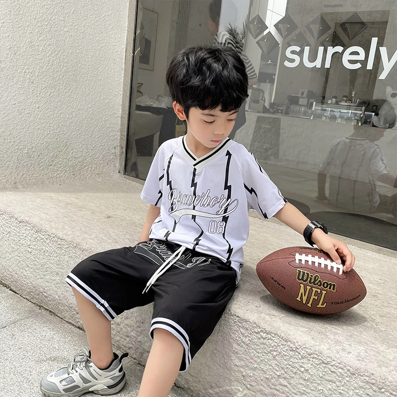 【整点福利】男童运动套装夏装新款中大童洋气两件套|21bf05