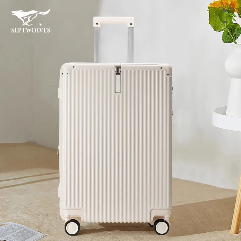 七匹狼行李箱男女款2025新款学生拉链拉杆箱大容量20寸密码旅行箱