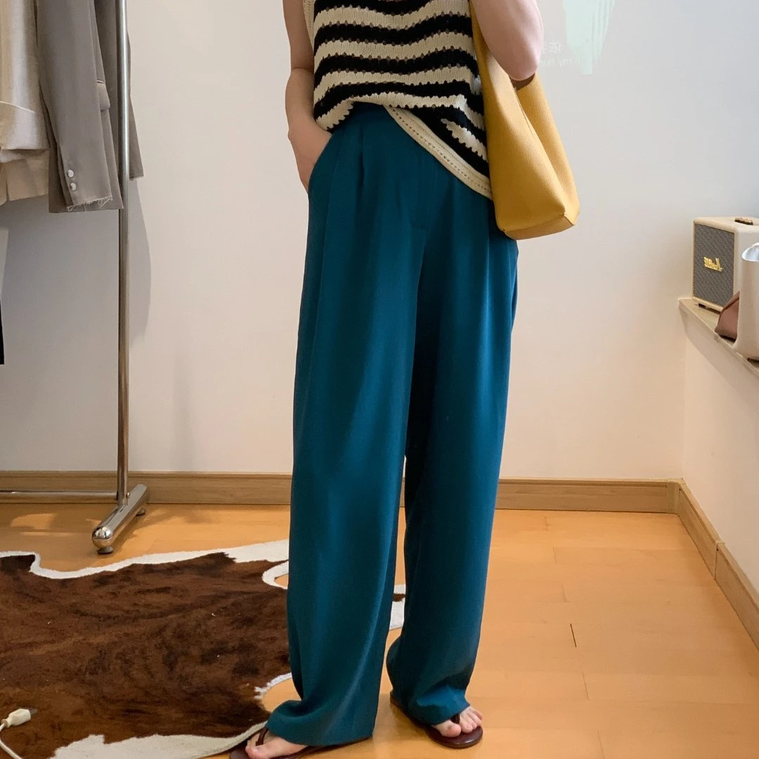 【清】【金老板】腿精裤  面料冰凉舒适的阔腿垂感西裤