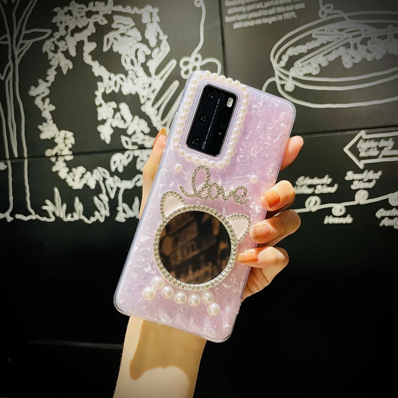 华为p40系列创意手机壳p40pro时尚创意手机壳diy带镜防摔壳