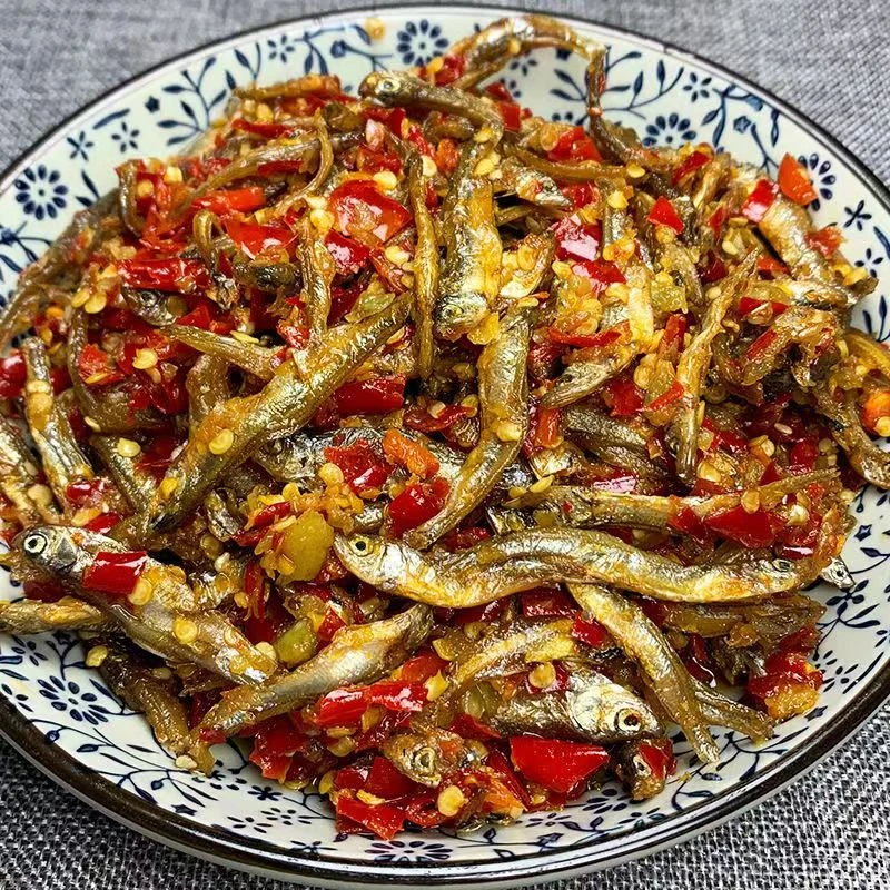 【香香】农家小鱼干柴火鱼零食不上火小鱼仔剁椒小鱼下饭菜280g