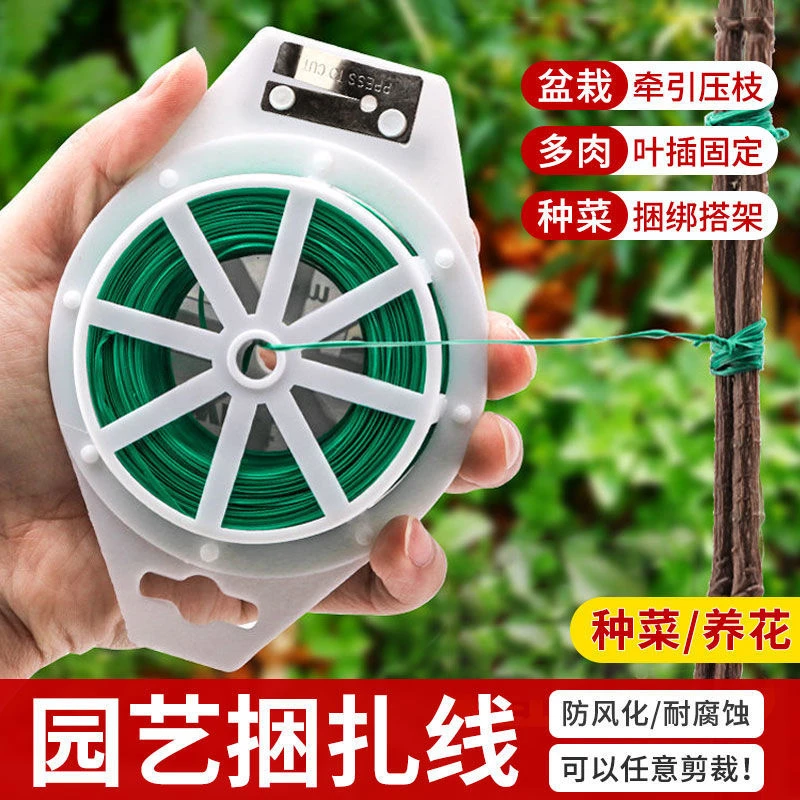 园艺扎带捆扎线铁丝月季爬藤植物固定绳绑花神器