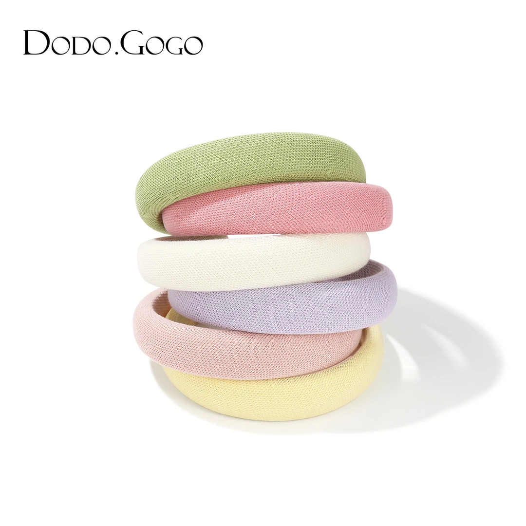 DODOGOGO糖果色宽边海绵发箍气质时尚高颅顶压发头箍百搭夏季女