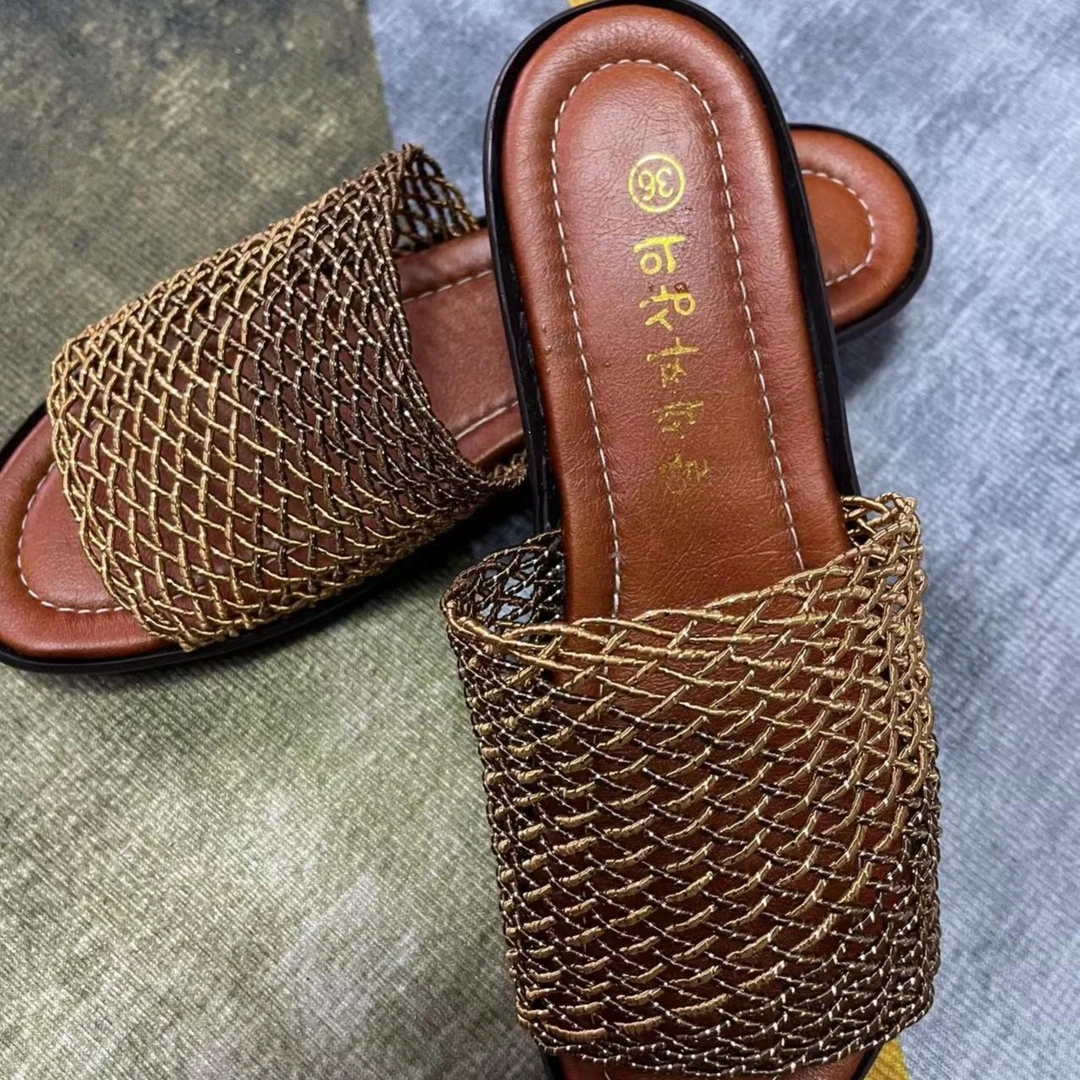 香港金卡色时尚网拖坡跟半拖鞋多拍一码凉拖鞋外穿