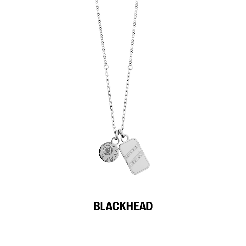 BLACK HEAD/黑头 钛钢项链 MISHKA联名守望眼球图案双吊牌项链