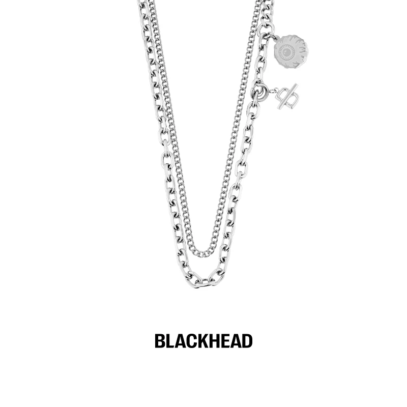 BLACK HEAD/黑头 钛钢项链 MISHKA联名守望眼球可拆卸项链