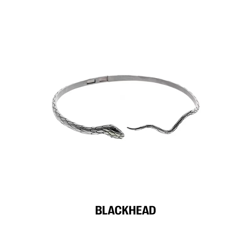BLACK HEAD/黑头 钛钢项链 蛇形开合钛钢项圈【专享】