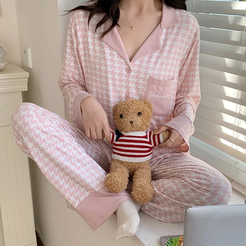 莫代尔月子服夏薄产后产妇哺乳家居服怀孕期孕妇睡衣夏季薄款套装