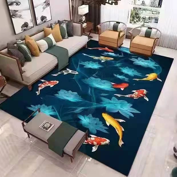 现代简约客厅地毯大面积满铺卧室床边毯入户门地垫