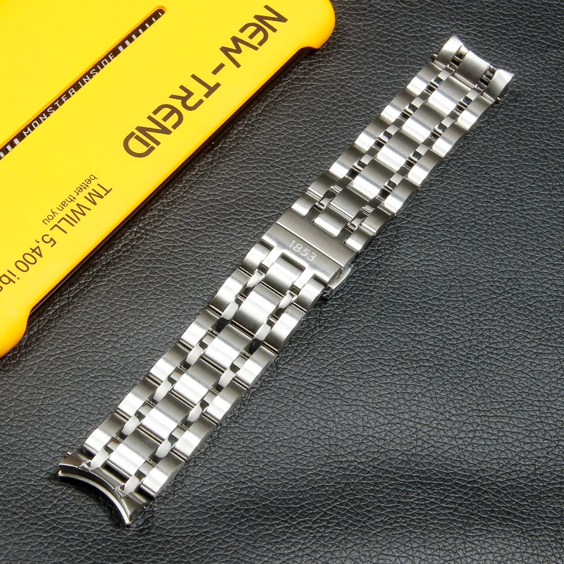 适配ts 1853库图男T035表带T035627 T035617 407A钢带22 23 24mm
