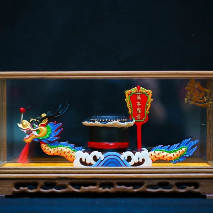 顺德传统龙舟摆件-客厅装饰品--创意龙船摆件