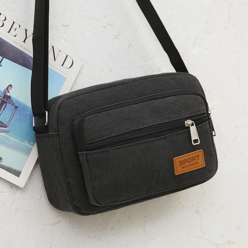 加厚帆布时尚男女斜挎包卖票包收银包生意包耐磨零钱包挎包