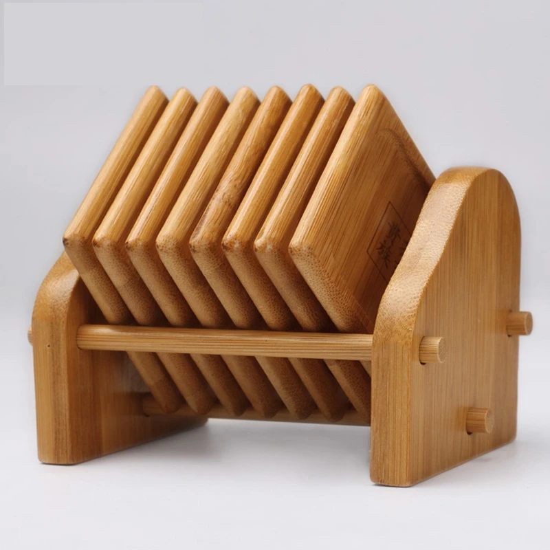 杯垫茶具配件茶道品茗茶杯茶垫竹茶托套装中式竹制功夫茶杯垫