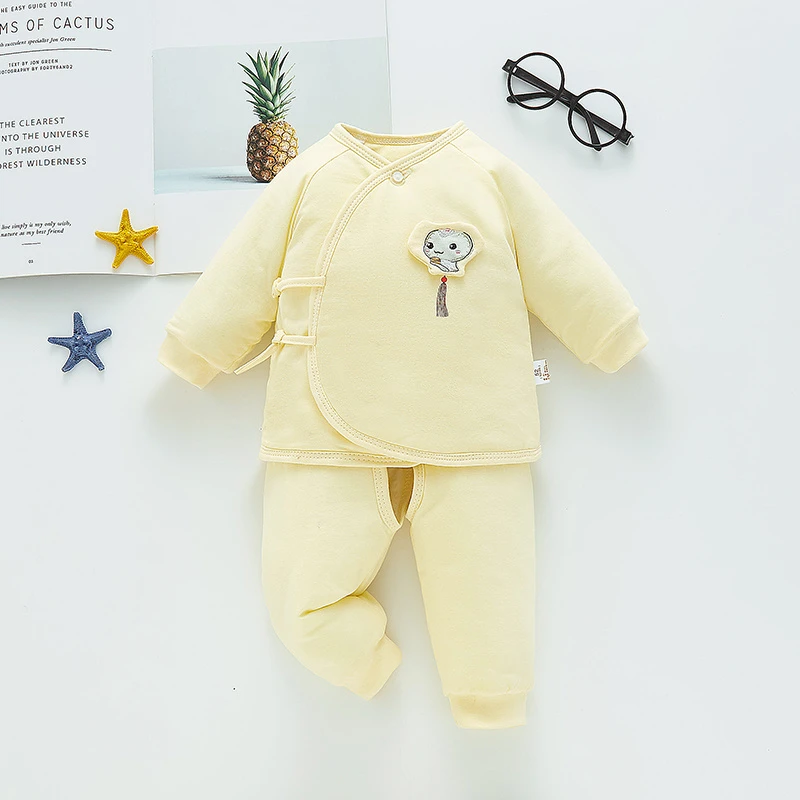 新生婴儿儿衣服薄棉服分体初生宝宝棉袄秋冬保暖套装棉衣