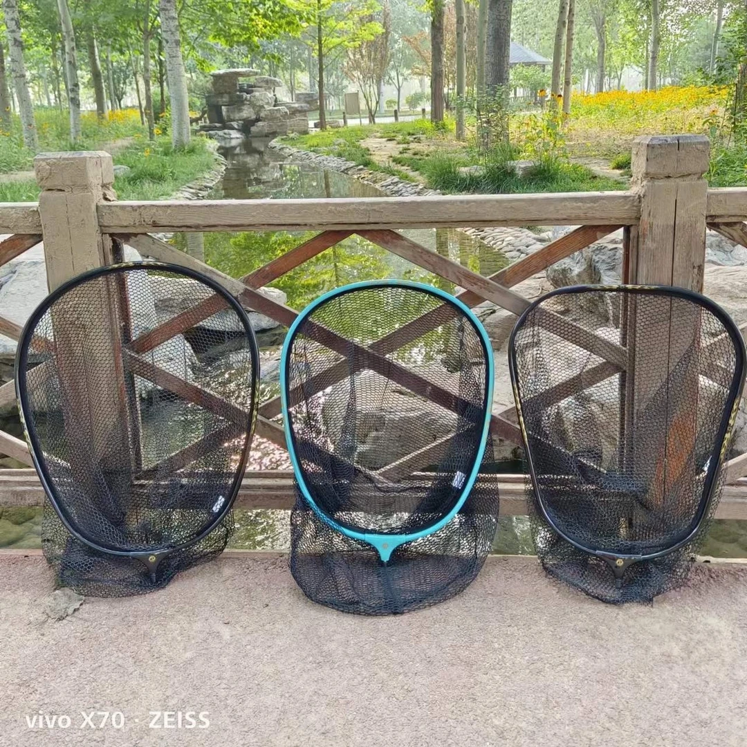 巨物新诚大物抄网头竞技超轻超硬铝合金抄网头挂胶防刮钩大物抄网