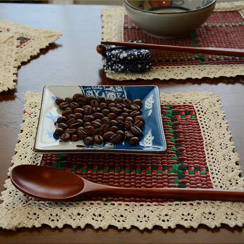 编织餐垫杯垫隔热垫茶杯垫子餐垫碗垫防热垫大锅垫创意家用方形