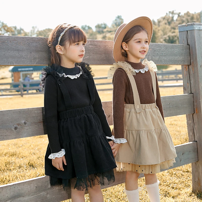 女童秋装连衣裙公主裙子小女孩洋气背带裙儿童裙子2022年新款秋季
