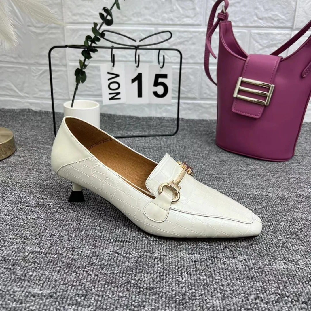 [丽尔手工鞋] 缺码捡漏真皮低跟/方头/幻彩/时尚/真皮/小单鞋