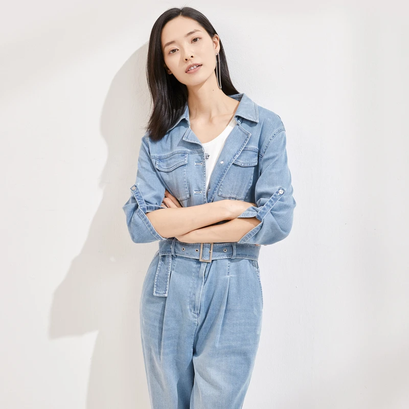 【达人专属】FF||仿佛春夏浅色工装可拆卸水洗牛仔连体裤女FX00035