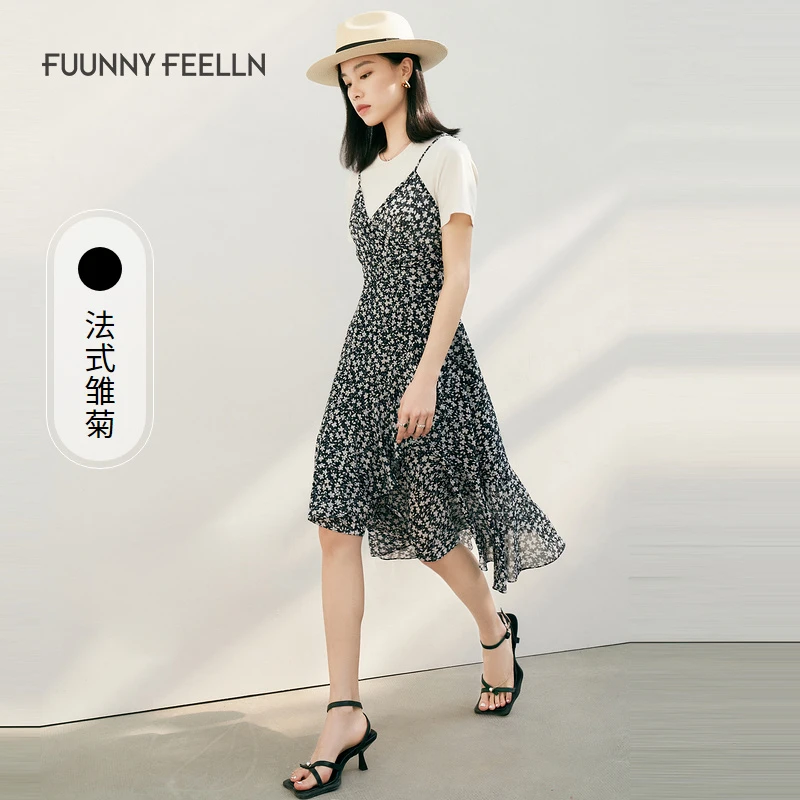 FF||仿佛小雏菊气质连衣裙吊带修身舒适收腰FF00961