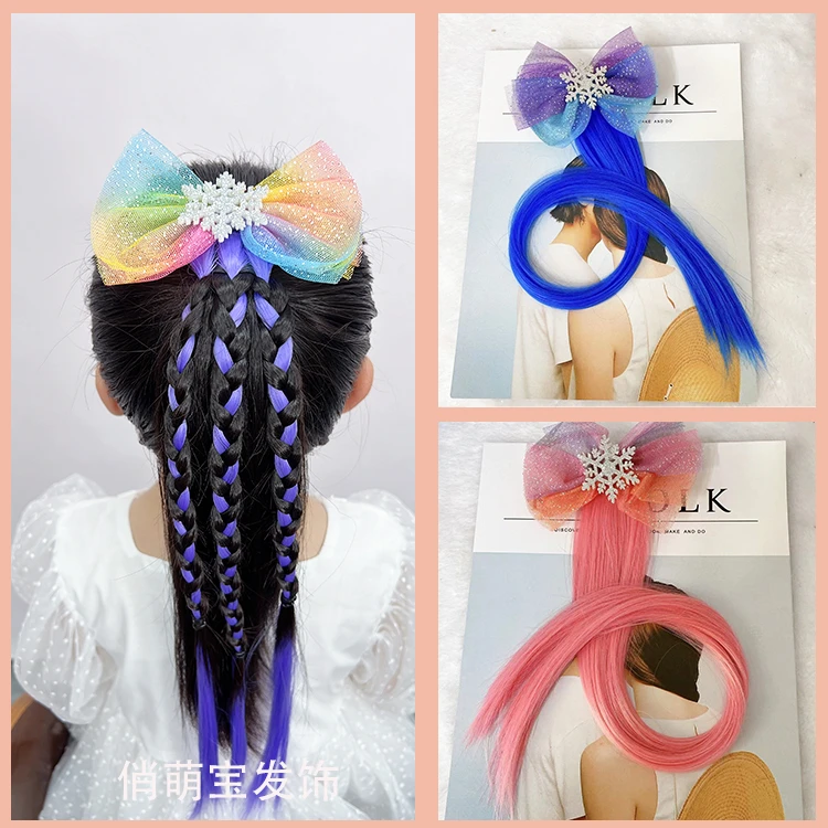 发饰加厚假发片蝴蝶结款发夹