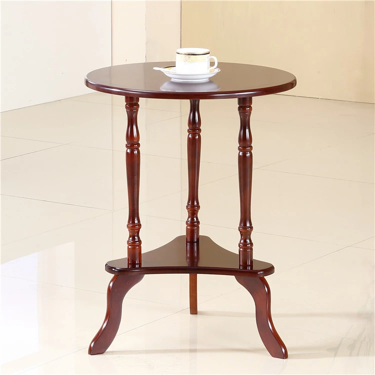 圆形小茶几沙发边几小户型客厅卧室双层床头小圆桌花架置物茶水架