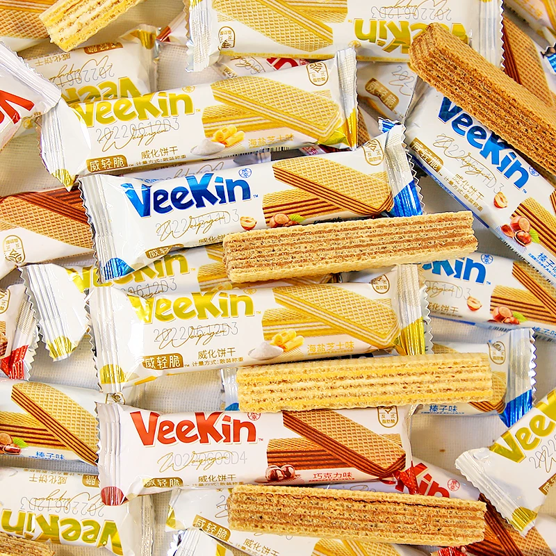 达利园好吃点9层巧克力味海盐芝士威化饼干夹心零食休闲散装批发