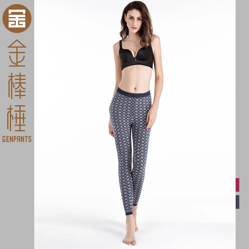 GENPANTS/金棒棰女士中厚冰花羊毛裤 3128外穿针织修身保暖打底裤