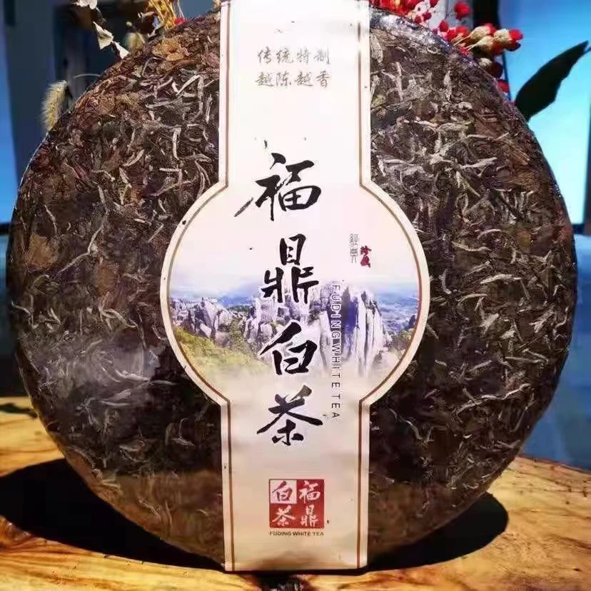 【炽热福鼎白茶】2012年老寿眉里外一口料6斤大饼【送实木饼架】