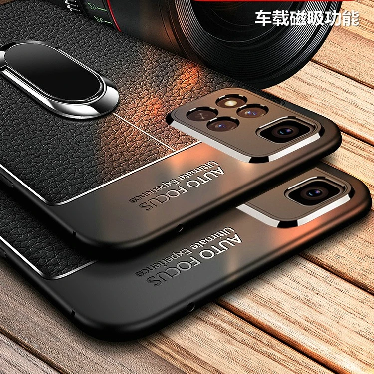 红米Note11 Pro手机壳硅胶荔枝皮纹手感舒适防滑防手汗奢华商务男