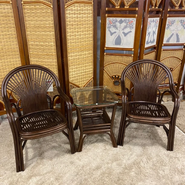 排条公关休闲藤椅印尼进口天然藤条手工制作适用阳台书房小院休