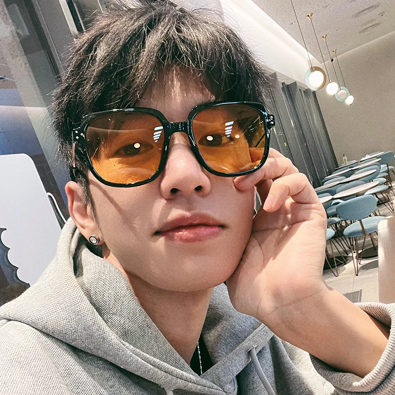 超大框韩版潮男士方形大胖圆脸显瘦开车司机防紫外线墨镜太阳眼镜